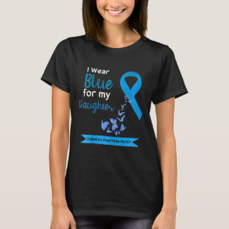 Kinderen die ik blauw voor mijn dochter Diabetes A T-shirt