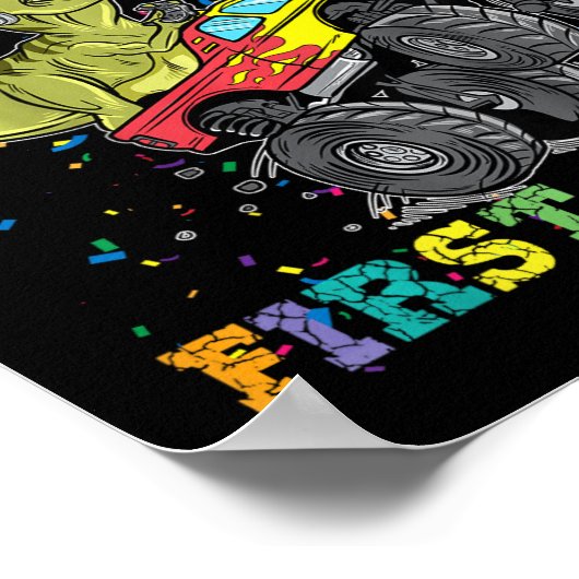 Kinderen die ik klaar heb om de eerste klas-monste poster (Hoek)