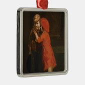 Kinderen die in de hoek spelen (Schattige kinderen Metalen Ornament (Rechts)