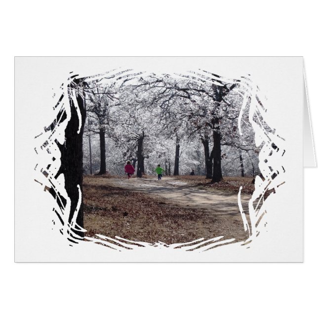 Kinderen die in de Winter spelen (Voorkant Horizontaal)