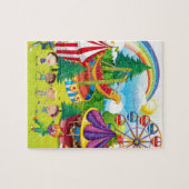 Kinderen die in het circus spelen legpuzzel (Horizontaal)