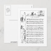 Kinderen die in het Lied van het Nieuwjaar van de Feestdagenkaart (Voorkant / Achterkant)