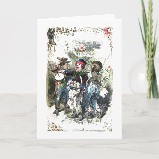 Kinderen die Kerstmis van de Muziek maken Feestdagen Kaart (Voorkant)