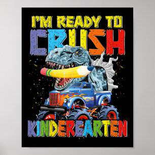 Kinderen die klaar zijn om kinderen naar school te poster