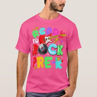 Kinderen die klaar zijn om pre-k gitaar terug te g t-shirt