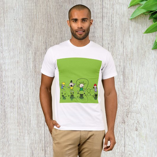 Kinderen die Mannen T-shirt spelen