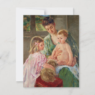 Kinderen die met een hond spelen van Mary Cassatt