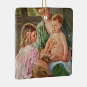 Kinderen die met een hond spelen van Mary Cassatt Keramisch Ornament (Rechts)