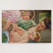Kinderen die met een hond spelen van Mary Cassatt Legpuzzel (Horizontaal)