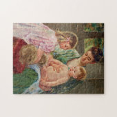 Kinderen die met een hond spelen van Mary Cassatt Legpuzzel (Horizontaal)