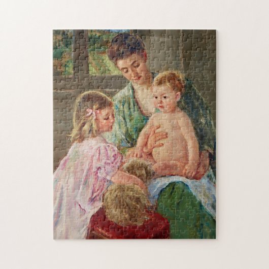 Kinderen die met een hond spelen van Mary Cassatt Legpuzzel (Verticaal)