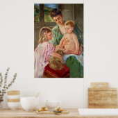 Kinderen die met een hond spelen van Mary Cassatt Poster (Keuken)