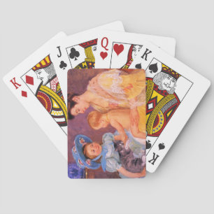 Kinderen die met een kat spelen (door Mary Cassatt Pokerkaarten