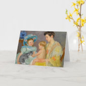 Kinderen die met een kat spelen | Mary Cassatt Kaa Kaart (Gele Bloem)