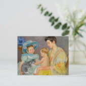 Kinderen die met een kat spelen | Mary Cassatt Pos Briefkaart (Staand voorkant)