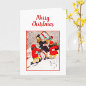 Kinderen die met kerstcadeautjes rondlopen in Sno Kaart (Gele Bloem)