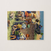  kinderen die naar de lokale boer op de trekker wa legpuzzel (Horizontaal)