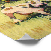  kinderen die naar de lokale boer op de trekker wa poster (Hoek)