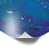 Kinderen die naar de nachtelijke hemel kijken foto afdruk (Hoek)