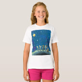 Kinderen die naar de Starry Sky kijken T-shirt (Voorkant volledig)