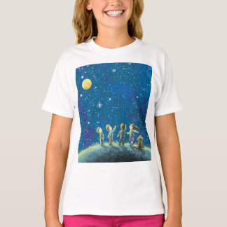 Kinderen die naar de Starry Sky kijken T-shirt