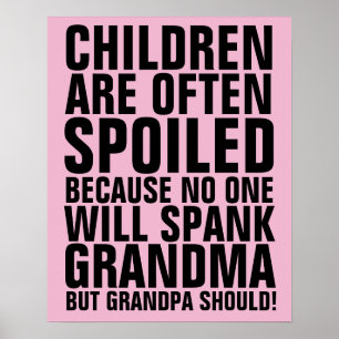 KINDEREN DIE NIEMAND SPOED ZULLEN GRANDMA-SIGNALEN POSTER