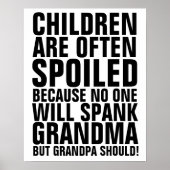 KINDEREN DIE NIEMAND SPOED ZULLEN GRANDMA-SIGNALEN POSTER (Voorkant)