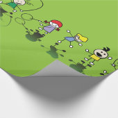 Kinderen die omslagpapier spelen cadeaupapier