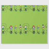 Kinderen die omslagpapier spelen cadeaupapier (Vlak)