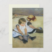 Kinderen die op de strand spelen door Mary Cassatt (Voorkant / Achterkant)