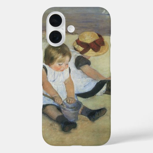 Kinderen die op de strand spelen door Mary Cassatt Case-Mate iPhone Case (Achterkant)