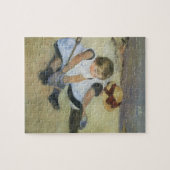 Kinderen die op de strand spelen door Mary Cassatt Legpuzzel (Horizontaal)