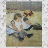 Kinderen die op de strand spelen door Mary Cassatt Legpuzzel