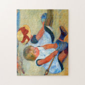 Kinderen die op de strand spelen door Mary Cassatt Legpuzzel (Verticaal)