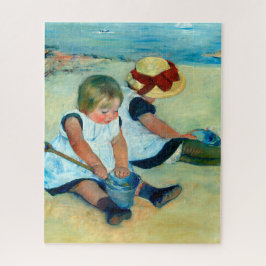 Kinderen die op de strand spelen door Mary Cassatt Legpuzzel