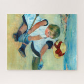Kinderen die op de strand spelen door Mary Cassatt Legpuzzel (Horizontaal)