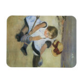 Kinderen die op de strand spelen door Mary Cassatt Magneet (Horizontaal)