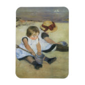 Kinderen die op de strand spelen door Mary Cassatt Magneet (Verticaal)
