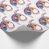 Kinderen die op een rollenbank rijden cadeaupapier (Hoek)