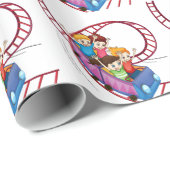 Kinderen die op een rollenbank rijden cadeaupapier (Rol Hoek)