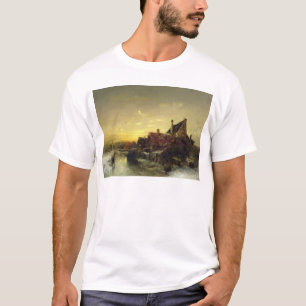 Kinderen die op het ijs spelen t-shirt