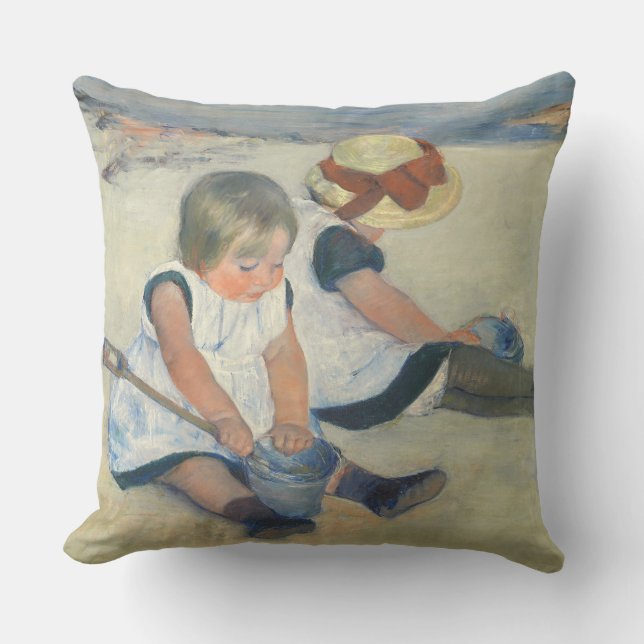 Kinderen die op het strand spelen, 1884 kussen (Voorkant)