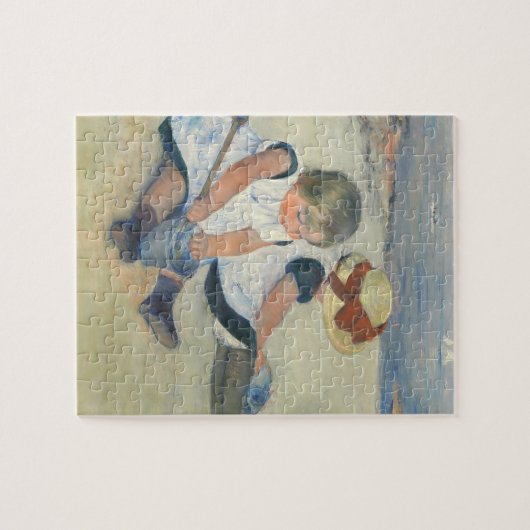 Kinderen die op het strand spelen, 1884 legpuzzel (Horizontaal)