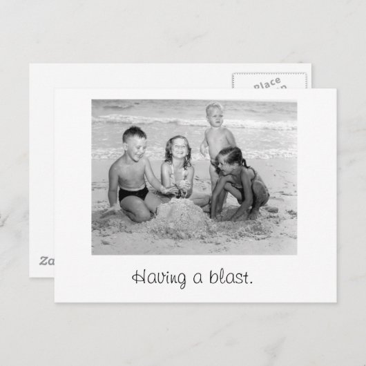 Kinderen die op het strand spelen briefkaart (Voorkant / Achterkant)