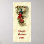  kinderen die op sneeuw slapen Holly CH409 Poster (Voorkant)