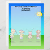 Kinderen die op zondag in de openlucht spelen briefhoofd sjabloon (Voorkant / Achterkant)