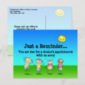 Kinderen die op zondag in de openlucht spelen briefkaart (Voorkant / Achterkant)