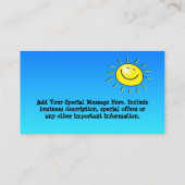 Kinderen die op zondag in de openlucht spelen visitekaartje (Achterkant)