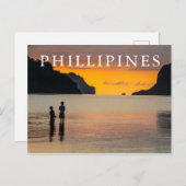 Kinderen die op zonsondergang Gevist zijn Briefkaart (Voorkant / Achterkant)