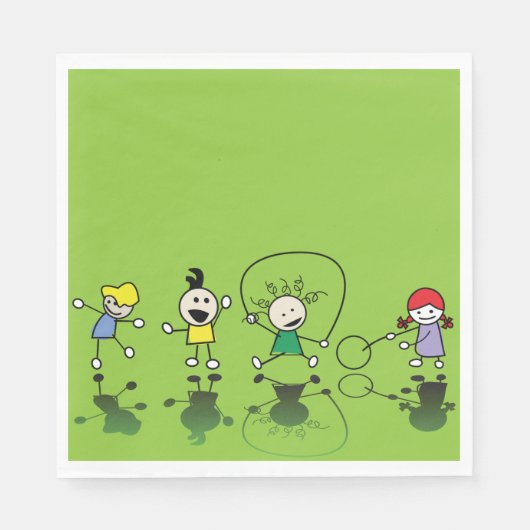 Kinderen die papier doen servet (Voorkant)